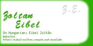 zoltan eibel business card